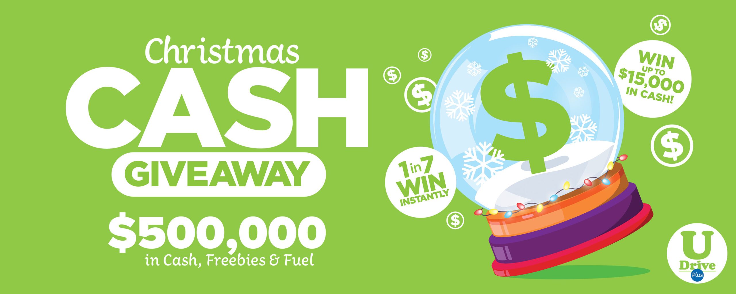 Christmas Cash Giveaway is back! Win from $500,000 in cash, freebies & fuel.