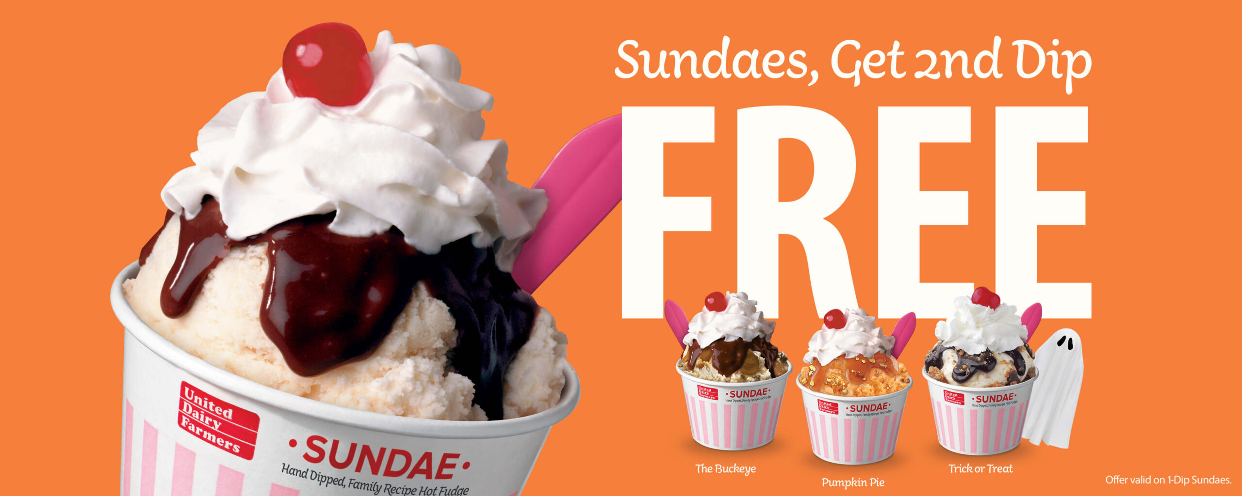 Sundaes, Get 2nd Dip Free