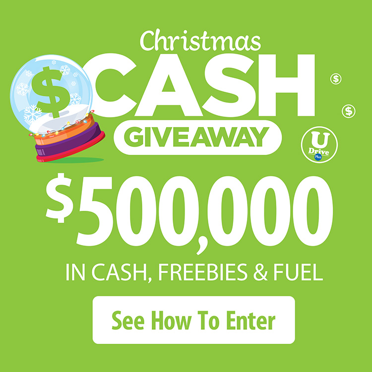 Christmas Cash Giveaway is back! Win from $500,000 in cash, freebies & fuel.