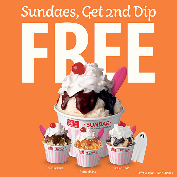 Sundaes, Get 2nd Dip Free